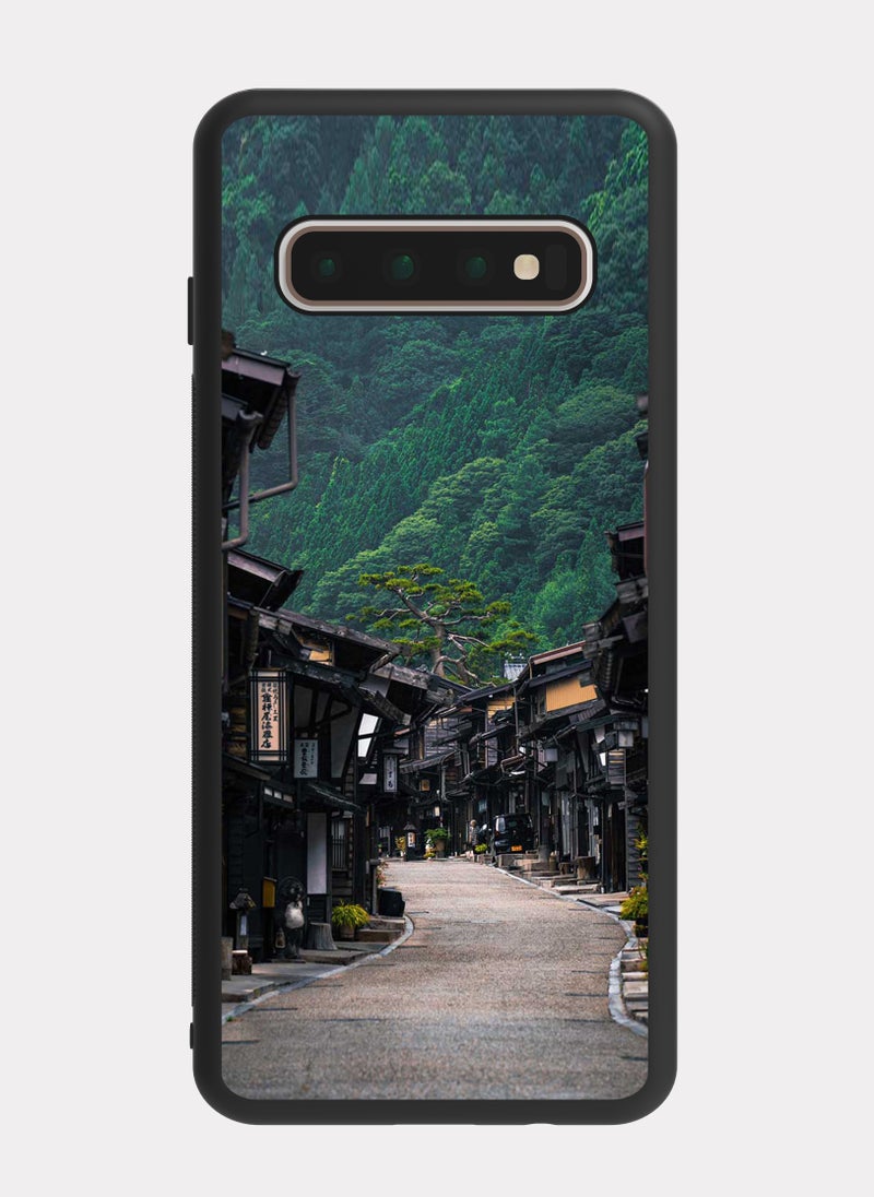 PXLAAT Samsung Galaxy S10 Plus case cover Old Japanese Street - Image 1