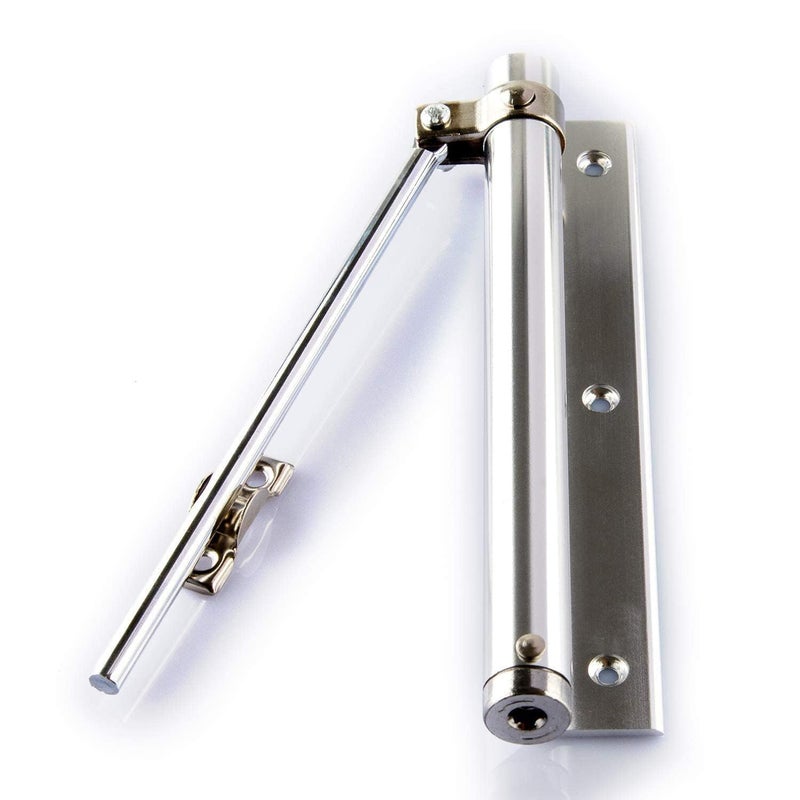 HEVIR Automatic Spring Door Closer for MiddleWeight Doors Easy Install Residential Light Duty Use Zinc Alloy Adjustable Hinge Fits Wooden Metal Security Doors - Image 2