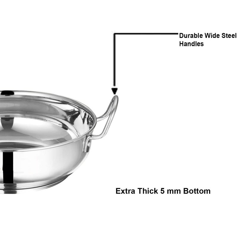 Bartan Star قدر طهي بارتان ستار من الفولاذ المقاوم للصدأ مناسب للطهي بالحث (2500 مل) - Image 3