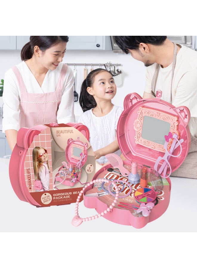 Online Small Doctor Toy Set Dentist Nurse Boy Children's Play Kitchen Dessert Children's Toys-Color:Suitcase-Dressing Table Set - Image 3