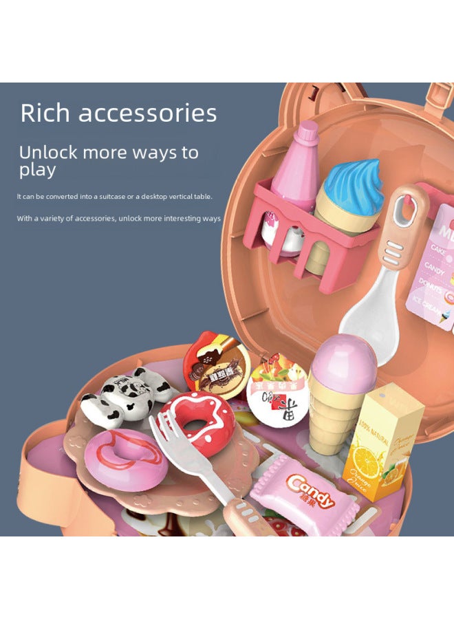 Online Small Doctor Toy Set Dentist Nurse Boy Children's Play Kitchen Dessert Children's Toys-Color:Suitcase-Dressing Table Set - Image 4