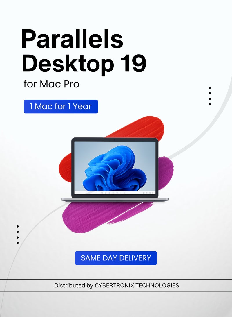 Parallels Desktop 19 for Mac Pro | 1 Mac for 1 Year | Digital License | SAME DAY DELIVERY
