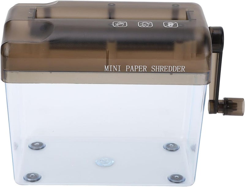 Mini Hand Shredder, Portable Manual Paper Shredder for A4 Documents with 1L Transparent Bin and Non Slip Base, for Office School Home Use - Image 5