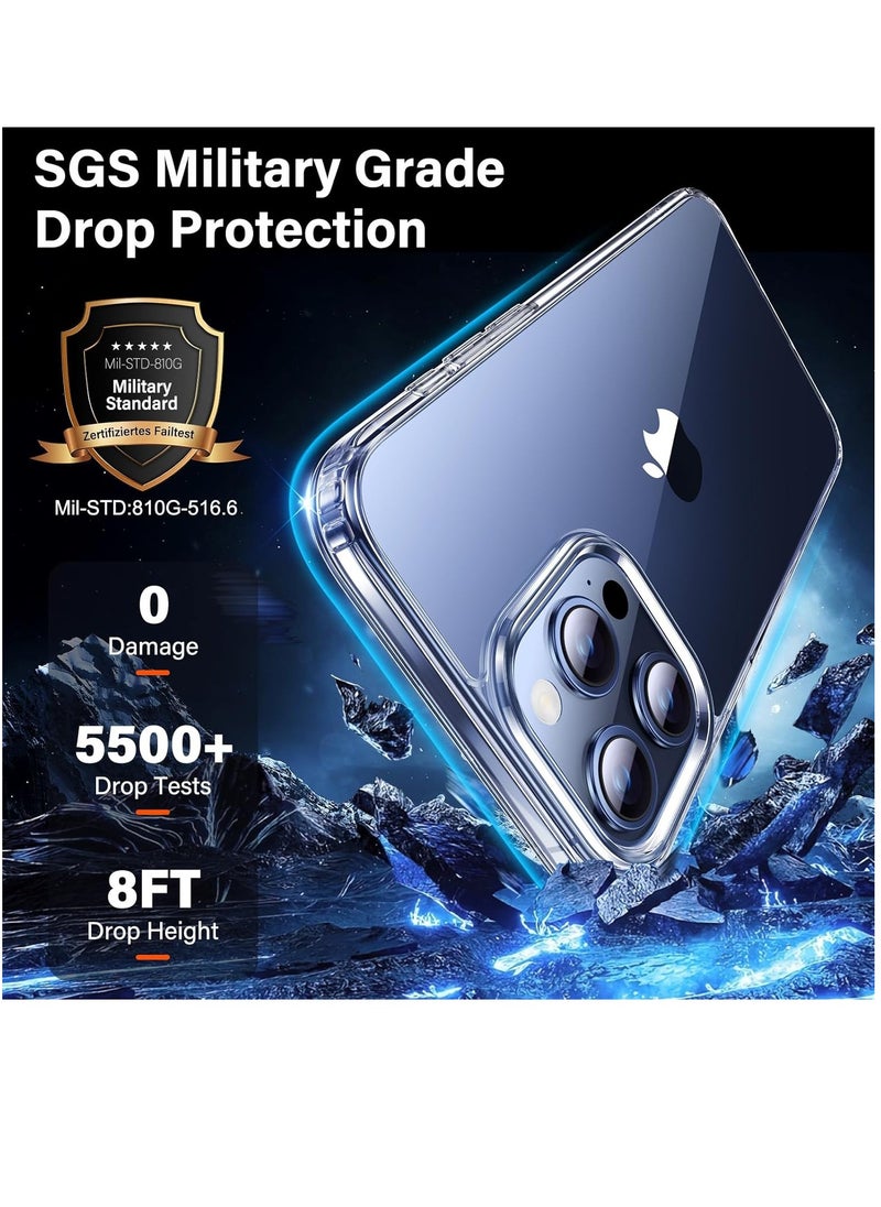 YoYoTech [ 9-in-1 ]for iPhone 15 Pro Case Clear Shockproof,[Strong Protection ][No Yellowing] 2 Pcs Lens Protector+2 Pcs Screen Protector,Cleaning Kit,1Stand,1 Ring All-Round Protection Kit  - Image 4