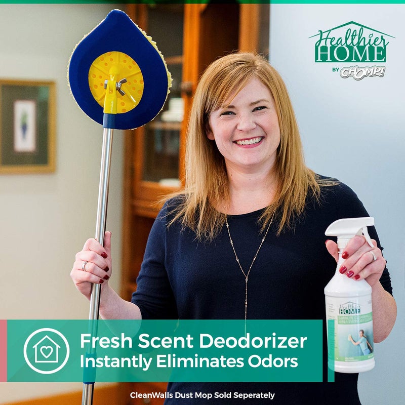 CHOMP! Painted Wall Cleaner Spray: Healthier Home 5-Minute CleanWalls 4-in-1 Multipurpose, Ceiling and Baseboard Cleaning - Dirt, Dust, Odor and Stain Remover - 32 Oz (Meadow Breeze)â€¦â€¦ - Image 2