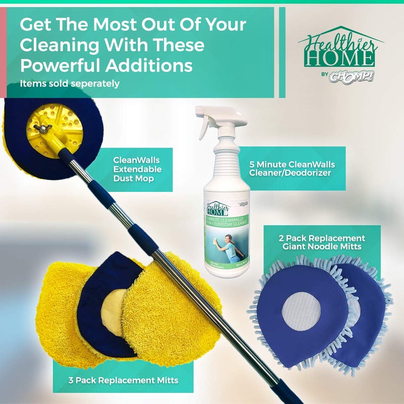 CHOMP! Painted Wall Cleaner Spray: Healthier Home 5-Minute CleanWalls 4-in-1 Multipurpose, Ceiling and Baseboard Cleaning - Dirt, Dust, Odor and Stain Remover - 32 Oz (Meadow Breeze)â€¦â€¦ - Image 3