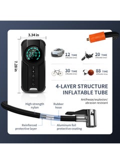 Digisand Car Jump Starter 8,000mah Air Compressor Pump With Lighting 4 In 1 Multi-function Tire Inflator Auto Portable Battery Starter  - Image 3