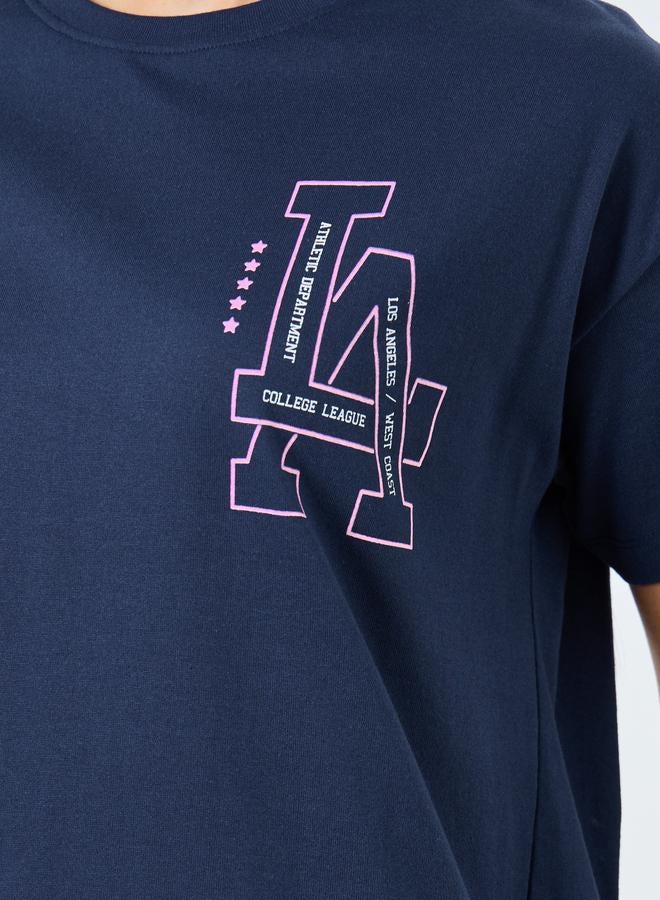 Styli LA Graphic Dropped Shoulder T-Shirt and Pyjama Set - Image 4