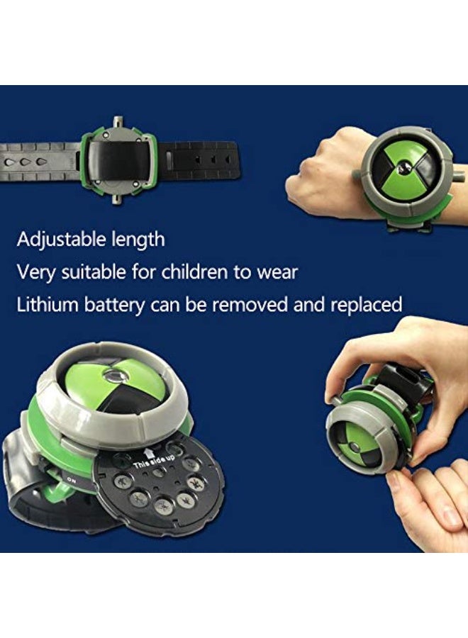 بن تن ساعات مشروع للأطفال مع جهاز عرض للأجانب وقاعدة نموذج لشخصيات الحركة الغامضة للأطفال - Image 4