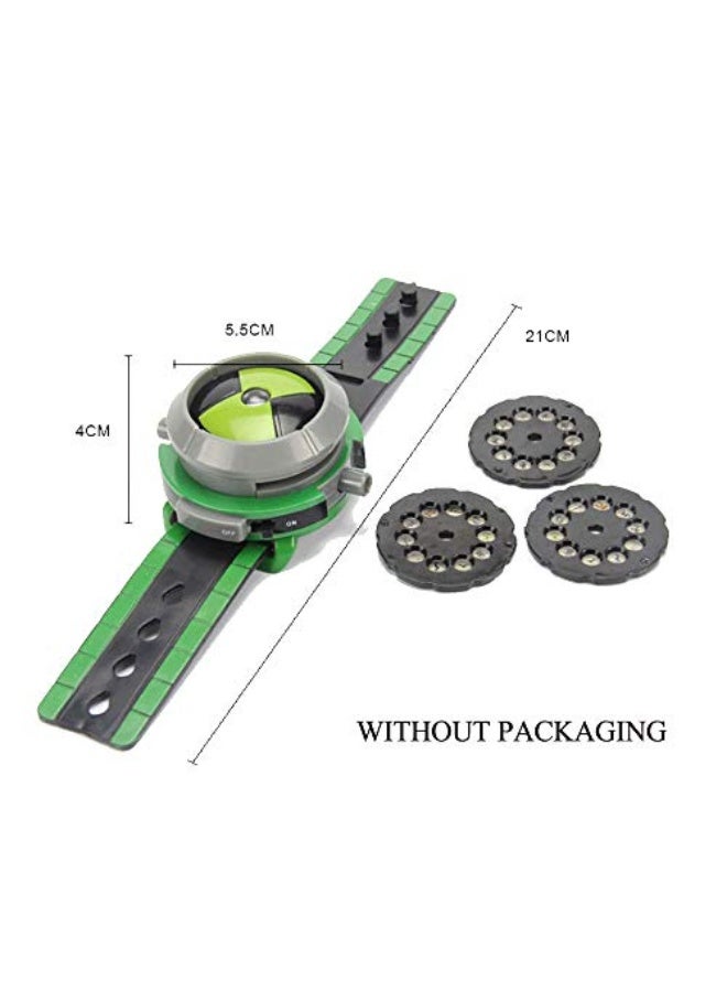 بن تن ساعات مشروع للأطفال مع جهاز عرض للأجانب وقاعدة نموذج لشخصيات الحركة الغامضة للأطفال - Image 2