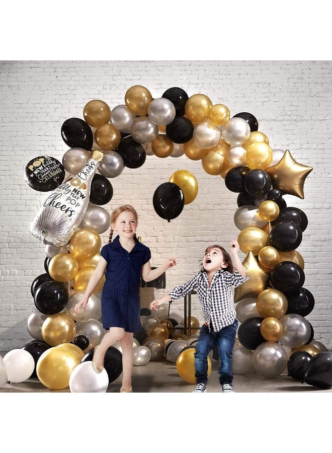 بالونات حفلات من اللاتكس باللون الأسود - عبوة تحتوي على 50 بالون بحجم 12 بوصة، مناسبة للهيليوم، بلون أسود غير لامع، مثالية لتزيين حفلات الزفاف والتخرج والمواليد وأعياد الميلاد. - Image 5