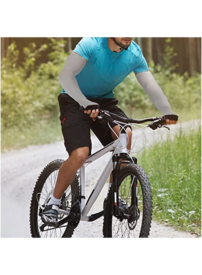 GUSGU Long Arm Sleeves Cover with Thumb Hole UV Sun Protection Cooling Sports Sleeve Arm Cover Sleeves Tattoo Cover Up Sun Protect Sleeves Unisex for Outdoor Women and Men - Image 4