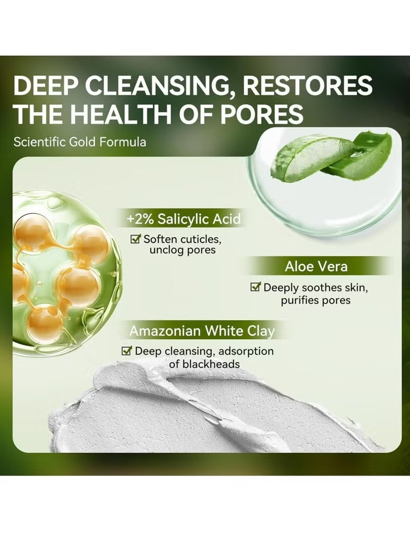 LANBENA Nose Plants Pore Strips 2.0,Upgraded Blackhead Remover Mask with Salicylic Acid, Amazonian White Clay, Pore Cleanser Purifying Peel off Face Mask with 60 PCS Strips, Peel Off Mask Nose Strips Aloe Facial Mask 30g - Image 4