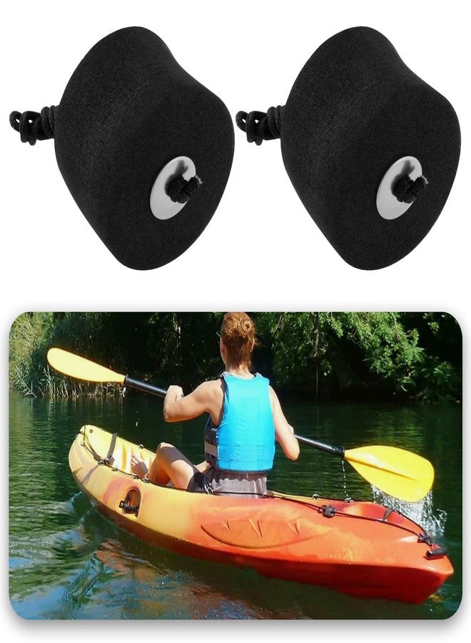 Create idea 4 Pieces Kayak Scupper Plugs EVA 4.5 * 3.1cm Fits Hole Sizes Less Than 1.5-1.75 inch Sit-on-Top Kayak Fishing Boat Black, Large - Image 2