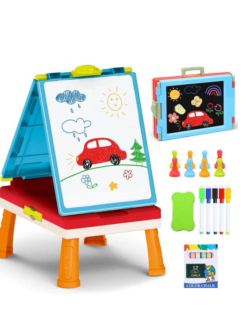 “Multi-use children's writing and learning board - a creative educational toy with a double board and colorful drawing tools” - Image 1