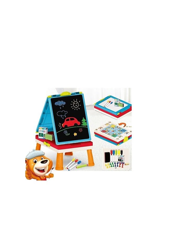 “Multi-use children's writing and learning board - a creative educational toy with a double board and colorful drawing tools” - Image 5