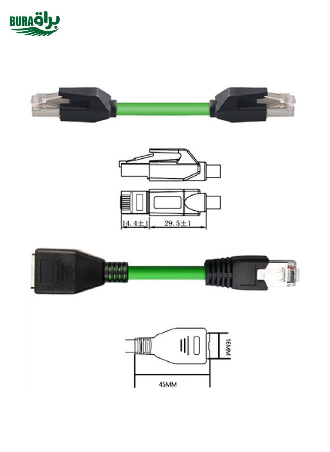 BURAQ 20m CAT6 Double Shielded Gigabit Industrial Cable Vibration-Resistant And Highly Flexible Drag Chain Cable  - Image 5