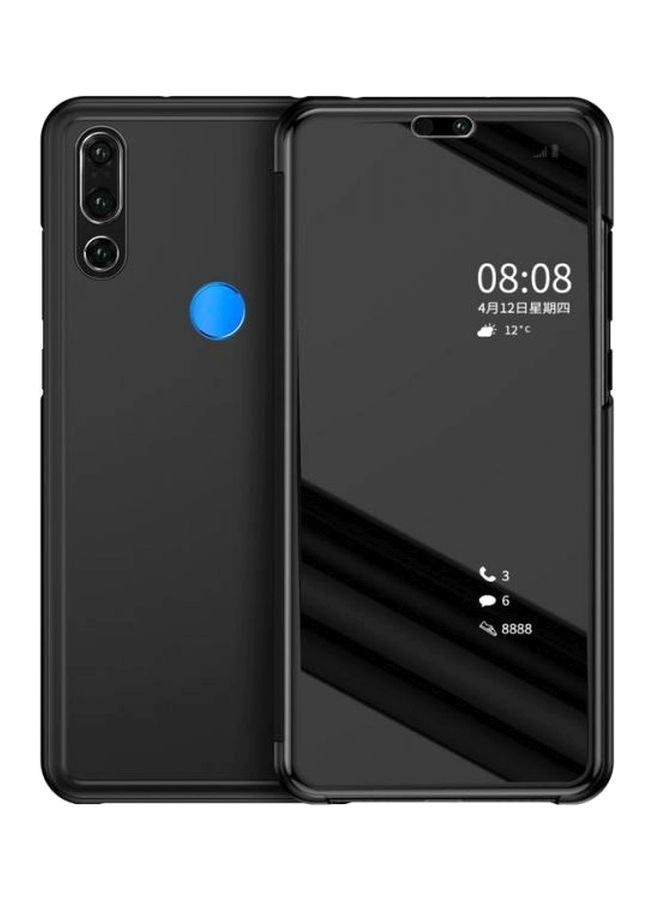 Clear View Flip Cover For Huawei Nova 3i Black