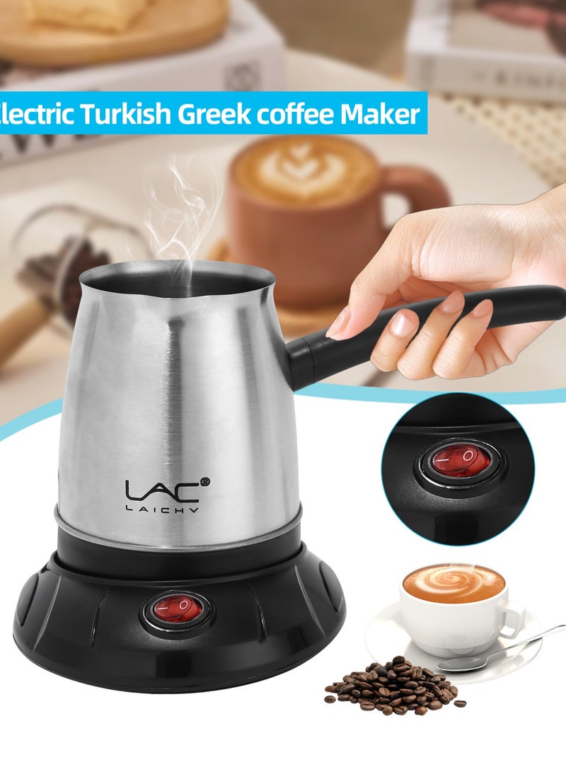 لاك لايش لاك غلاية قهوة كهربائية-500 مللي-650 واط-360-تدوير قاعدة صانع القهوة ، مادة الفولاذ المقاوم للصدأ-مناسبة للمنزل - Image 2
