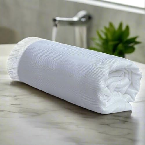 HEELIUM 100% Bamboo Turkish Bath Towel | Ultra Soft & Lightweight | High Absorbency & Fast Drying Towel for Bath | 150 cm x 75 cm - Image 1