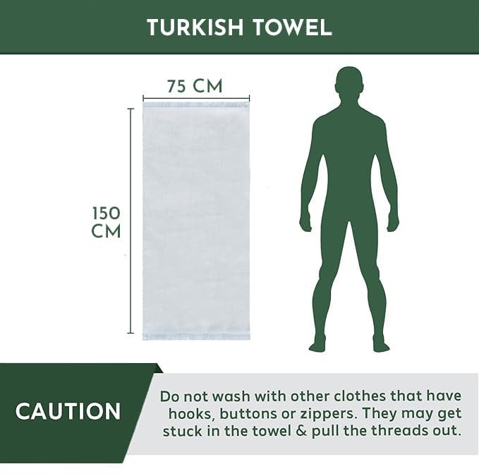 HEELIUM 100% Bamboo Turkish Bath Towel | Ultra Soft & Lightweight | High Absorbency & Fast Drying Towel for Bath | 150 cm x 75 cm - Image 4