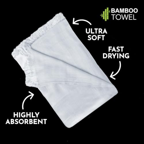 HEELIUM 100% Bamboo Turkish Bath Towel | Ultra Soft & Lightweight | High Absorbency & Fast Drying Towel for Bath | 150 cm x 75 cm - Image 3