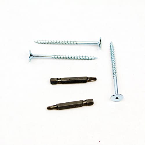 FastCap PowerHead Wood Screws with Flat Head - Self-Tapping Point - 3" Length, #2 Square Drive, Zinc Finish, 50-Pack - 99962 - Image 3