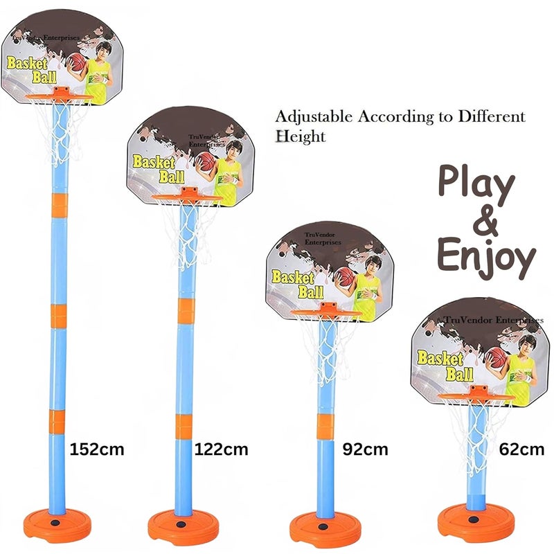 Lefan Basketball for Kids 2 in1 Set with Adjustable Stand and Magnetic Dart Game Basket Ball for Indoor Outdoor use (Rubber Basketball & 3 Darts Included in The Box) - Image 3