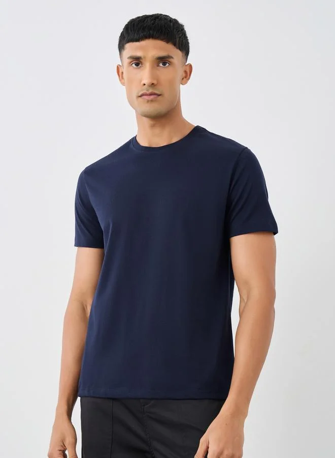 Styli Styli Pack of 10 - Cotton Rich Regular Crew Neck T-Shirt