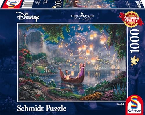 Schmidt Spiele 59480 Disney Rapunzel Thomas Kinkade Repelsteeltje Jigsaw Puzzle MultiColour 1000 stukjes - Image 1