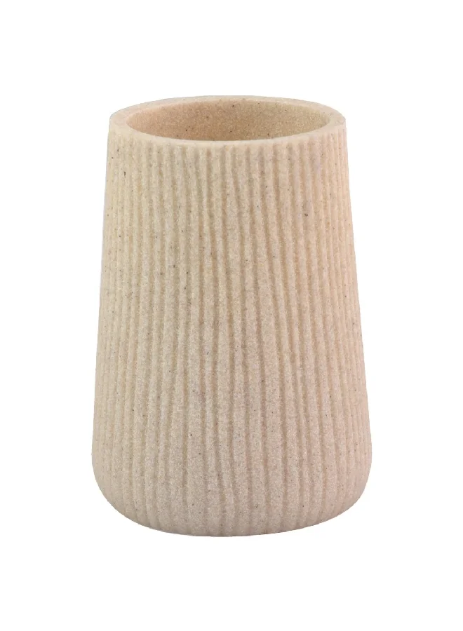 TATAY Saigon Elegant Design Polyresin Bathroom Tumbler Beige 10.3 x 7.7 x 7.7 cm 6360100