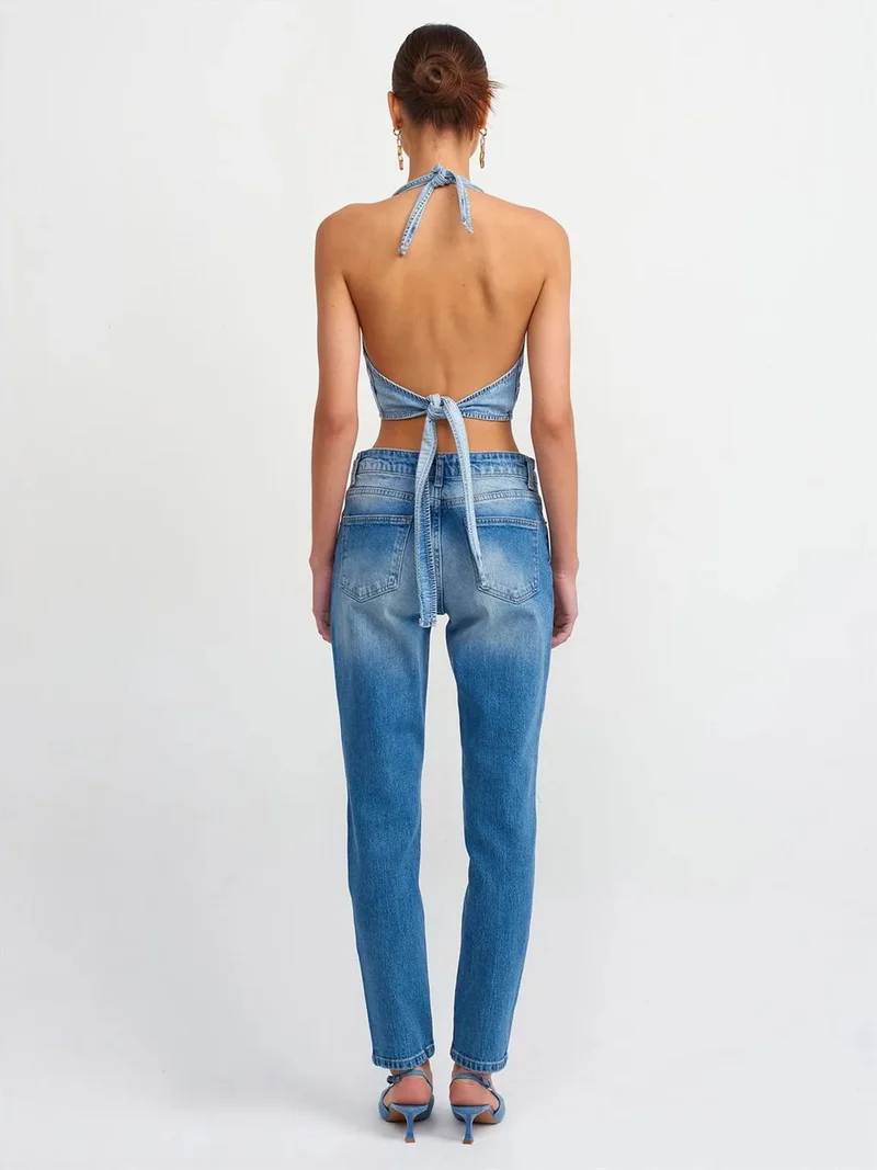 ديلفين Dilvin Low-Waist Straight-Leg Jeans