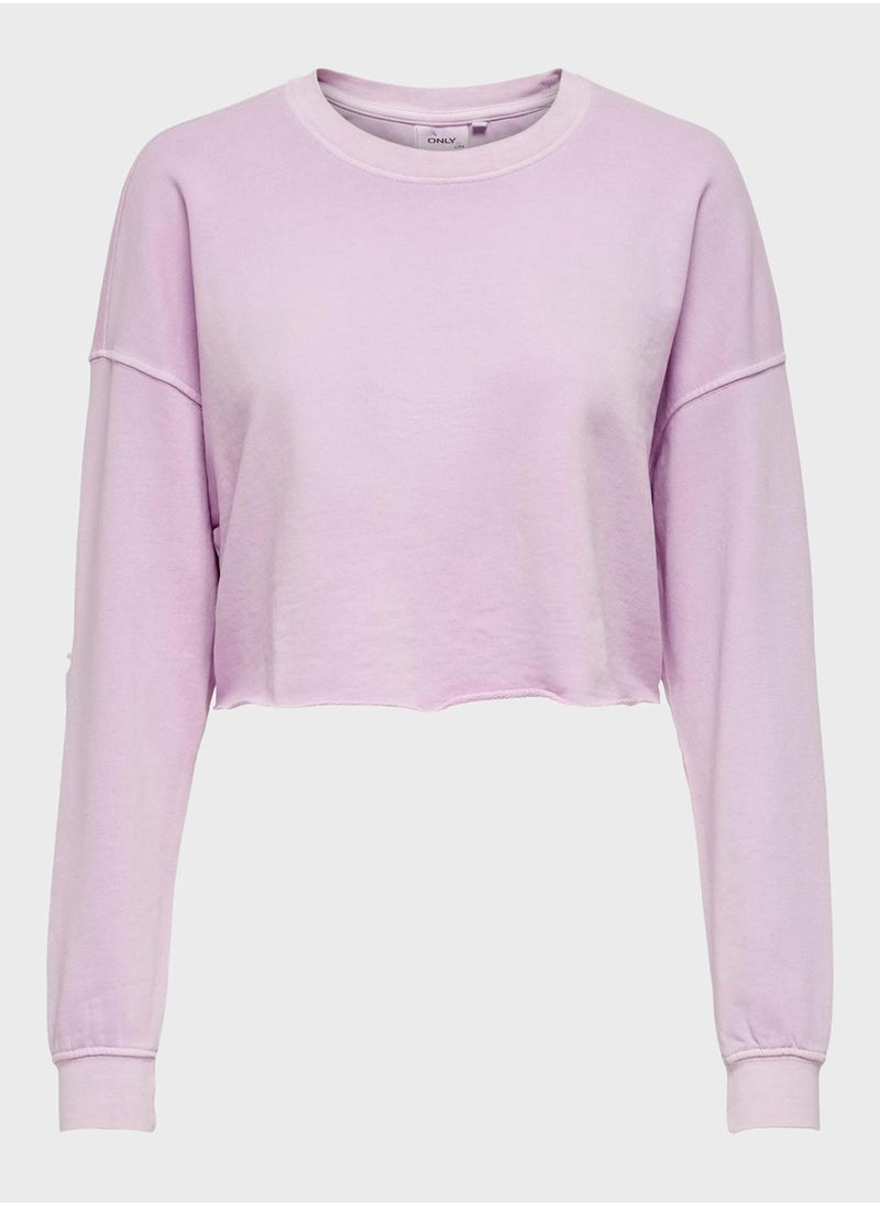 ONLY - Cropped Sweatshirt - Image 1