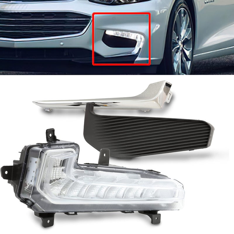 BXZ LED Daytime Running Light Driving Lamp WBumper Insert Driver Left LH For Chevy Malibu 2016 2017 2018