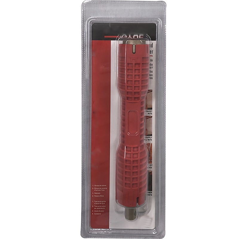 Manufacturers supply sink screw nut wrench multi-function double-headed pipe wrench faucet socket wrench Red three-head sink wrench Red three-head sink wrench - Image 2