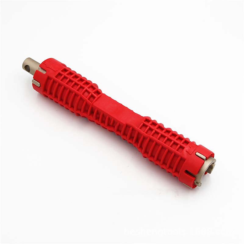 Manufacturers supply sink screw nut wrench multi-function double-headed pipe wrench faucet socket wrench Red three-head sink wrench Red three-head sink wrench - Image 5