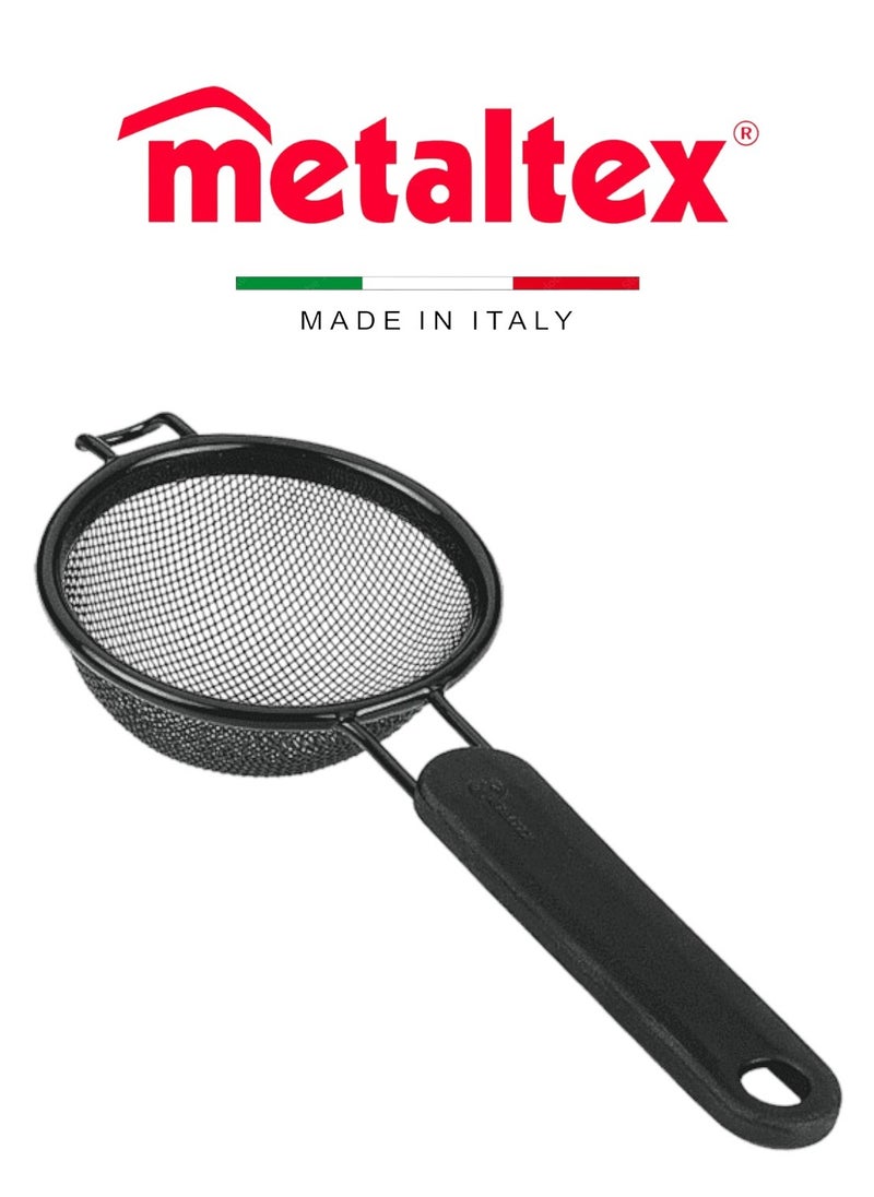 Metaltex Non-Stick Strainer – 10cm, Epoxy Coated Mesh, PS Plastic Handle, Made in Italy