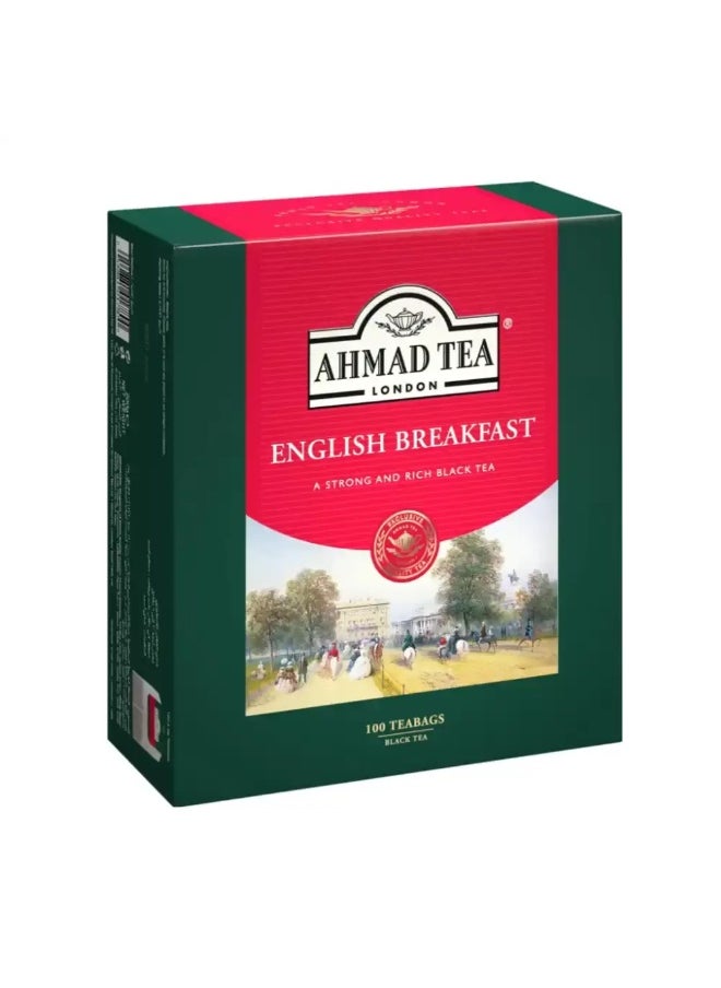 AHMED Ahmed Tea English Breakfast Strong And Rich Black Tea- 100 Bags 