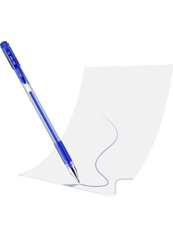 Deli Classic Pull-Off Cap Gel Pen, Water-Based Pen, Signature Pen, Office Supplies, Blue, 12 Pens/Box, 34567 - Image 2