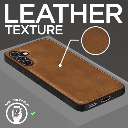 Pikkme Back Cover for Samsung Galaxy A55 5G | Full Camera Protection, Raised Edges & Super Soft-Touch Bumper Case (Brown) - Image 2