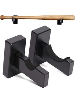 Excefore Baseball Bat Display Stand 2PCS Baseball Bat Display Case Sturdy Baseball Bat Stand Baseball Bat Display Holder Baseball Bat Horizontal Rack Baseball Bat Bracket Holder (Solid Wood Wood Grain)  - Image 1