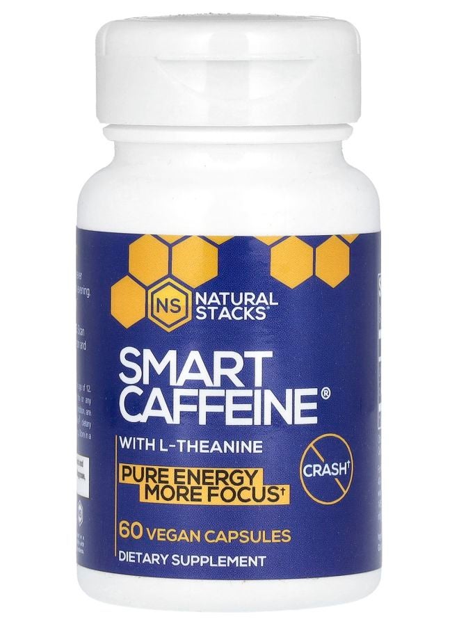Natural Stacks كافيين ذكي مع L-ثيانين 60 كبسولة نباتية - Image 1