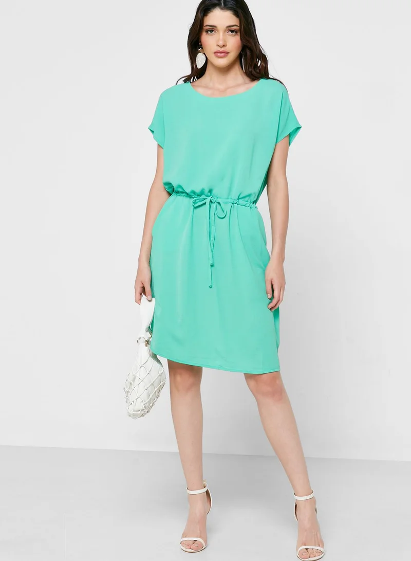 ONLY Crew Neck Tie Detail Dress