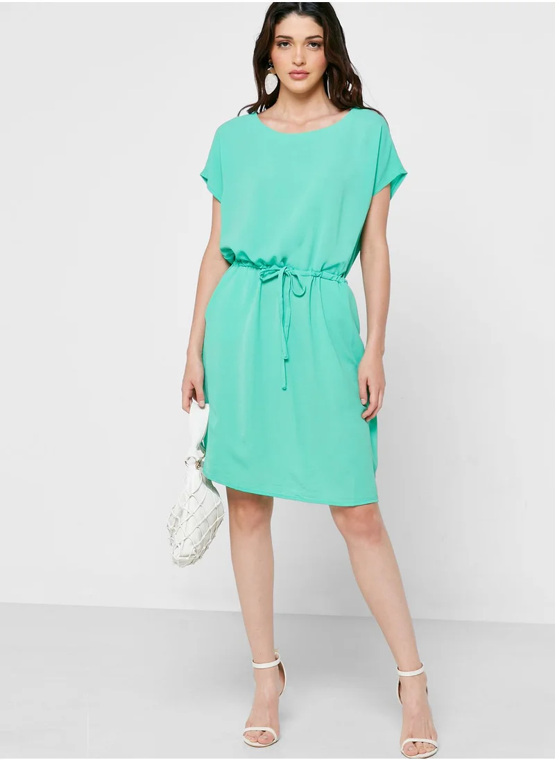 ONLY Crew Neck Tie Detail Dress
