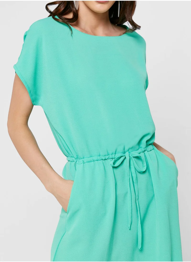 ONLY Crew Neck Tie Detail Dress