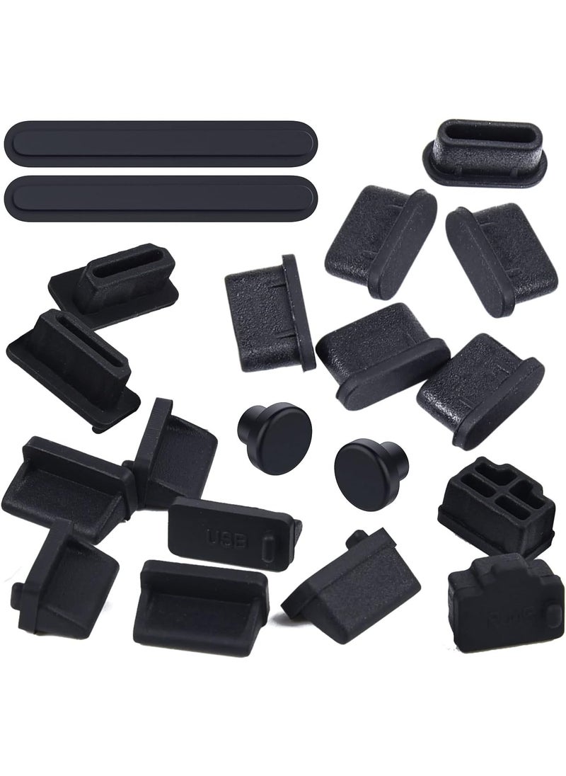 iKammo 20 Pcs USB Port Cover 6 Types Silicone Laptop Ports Cover Dust Plugs Caps for Type CUSB C USB Female Plug HDMI RJ45 SD Card Headphone Ports USB TypeC Dust Stopper  - Image 1
