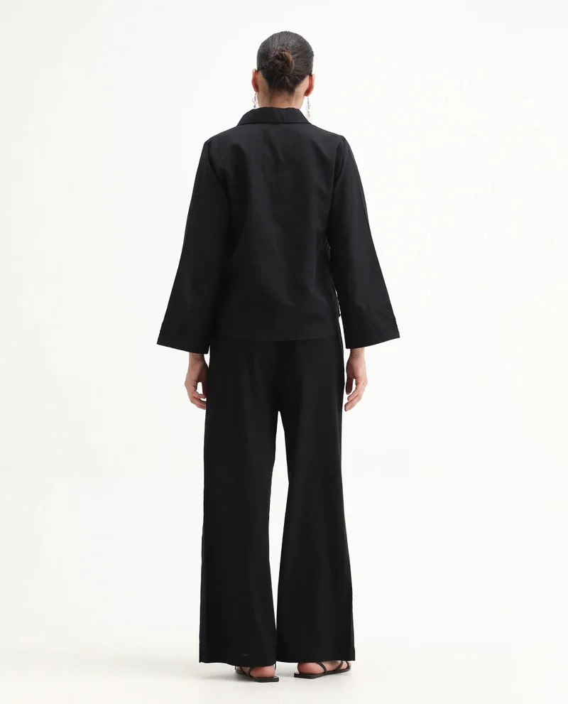Rareism Women's Straight Fit 100% Linen Trouser