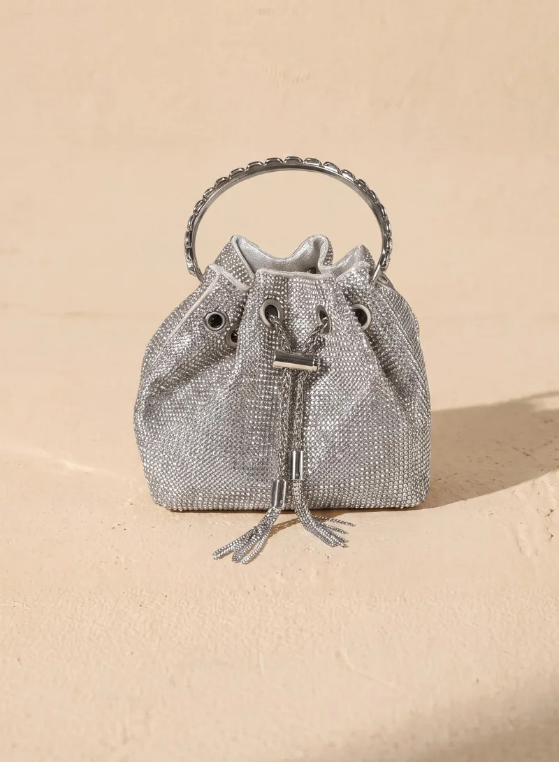 سنفير Crystal Embellished Bucket Bag