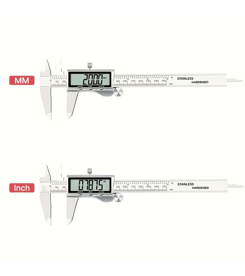 New Slivery Digital Vernier Caliper 0 150mm Measuring Tool With Large Screen Electronic Dial Indicator Automatic Power Off Function Inch To Millimetre Conversion 6 Inches 150mm With Box - Image 3