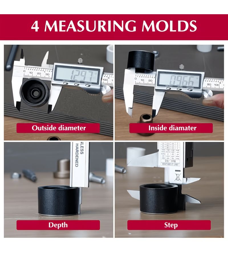 New Slivery Digital Vernier Caliper 0 150mm Measuring Tool With Large Screen Electronic Dial Indicator Automatic Power Off Function Inch To Millimetre Conversion 6 Inches 150mm With Box - Image 4